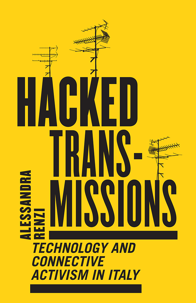 Textual cover image with silhouettes of TV antennae