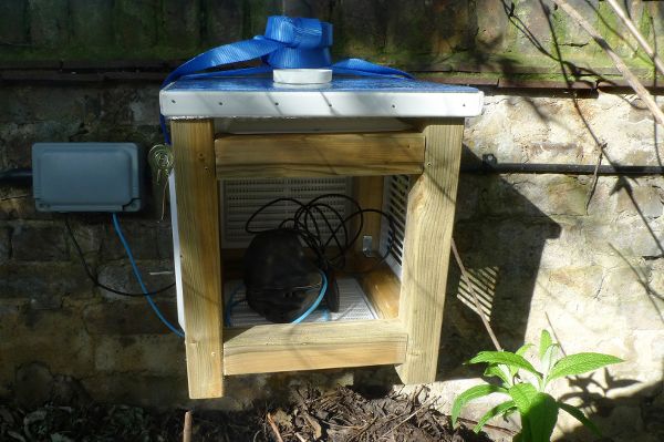 Setting up a Dustbox in a Stevenson Screen at Besson Street Garden in New Cross Gate.