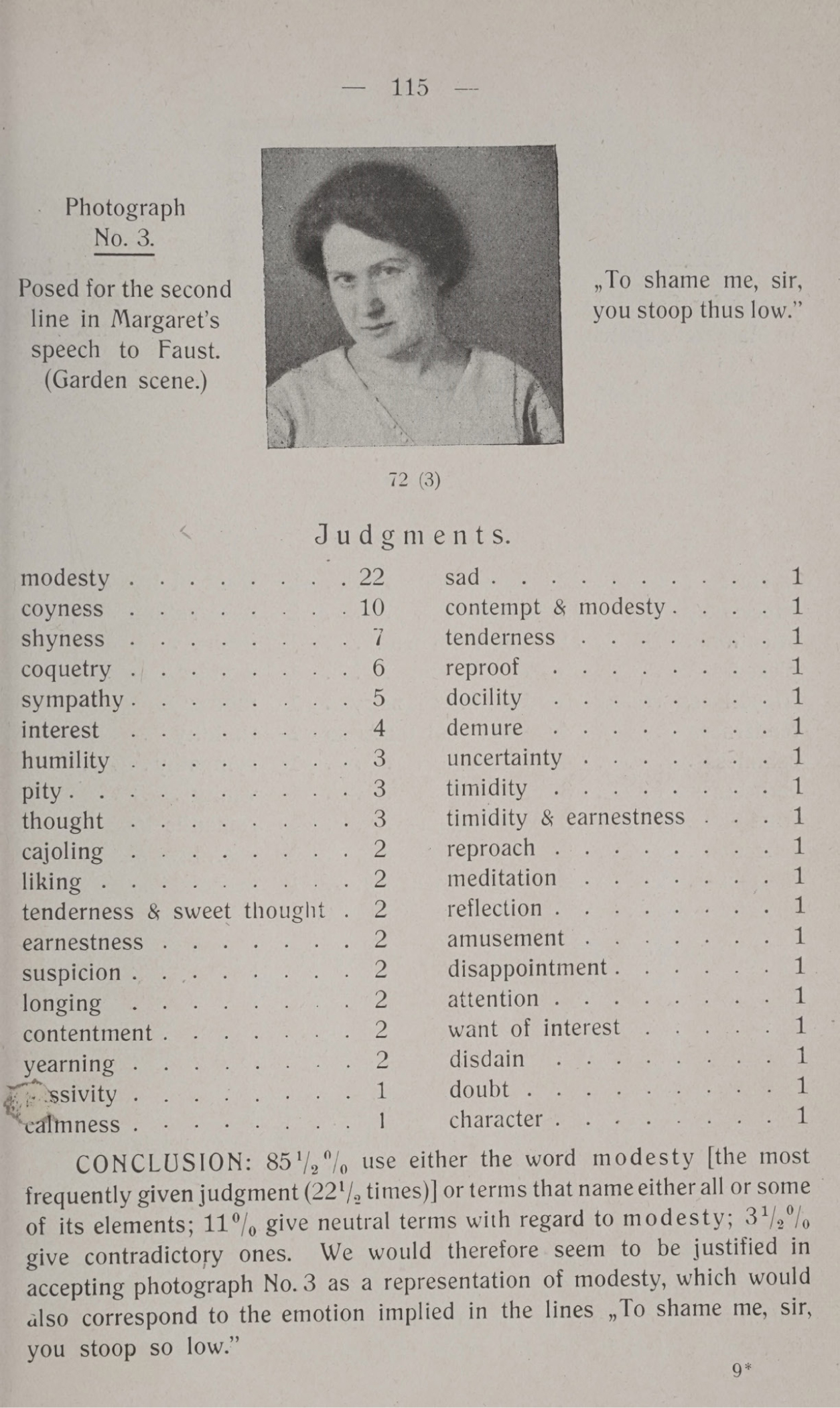 Figure 25. A woman making a facial expression, with significant textual information about judgment of this image.