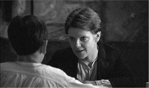 The exhibit features a shoulder shot of Ishmael and Alexander in “Fanny and Alexander,” captured during a scene where they are engaged in conversation.