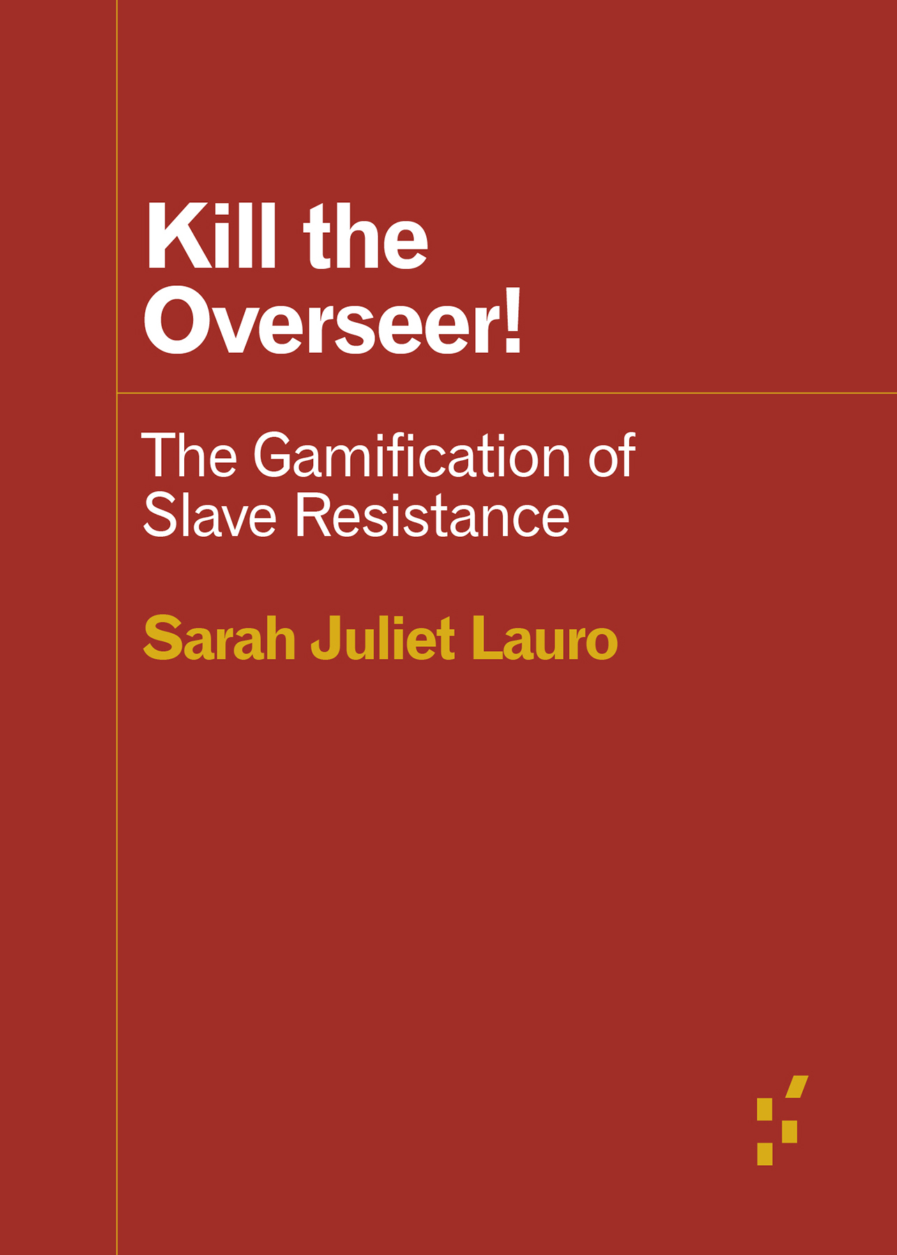 Book cover: text solution, yellow text on red brackground.