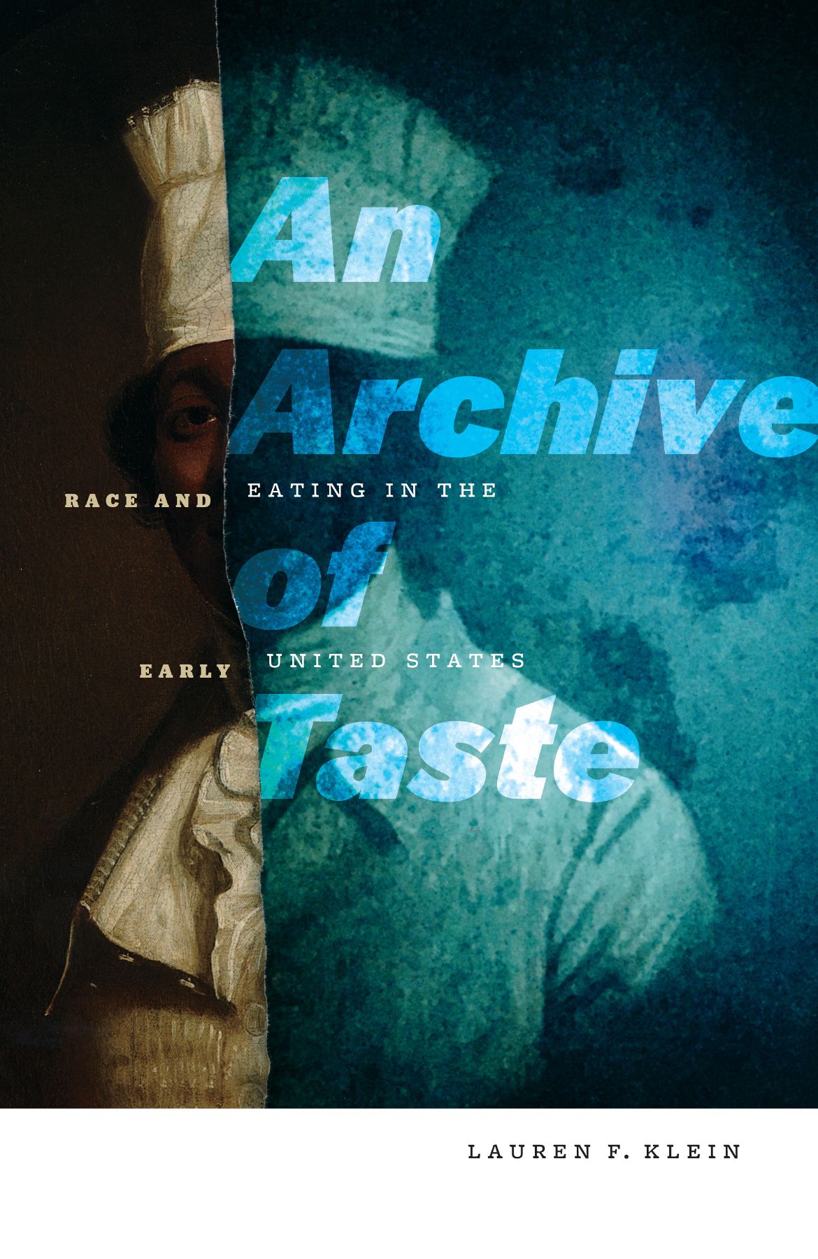 Cover image, featuring painting of a chef in the background