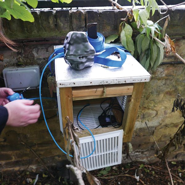 Dustbox installation in the Beech Street regulatory air-quality monitor to compare measurements across sensors.
