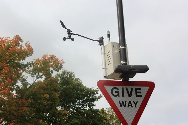 Air-pollution monitoring infrastructure in Deptford to document emissions from the Thames Tideway super sewer construction.