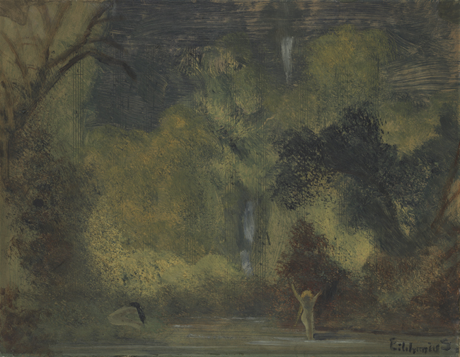 The exhibit showcases Louis Michel Eilshemius’s “The Pool.”