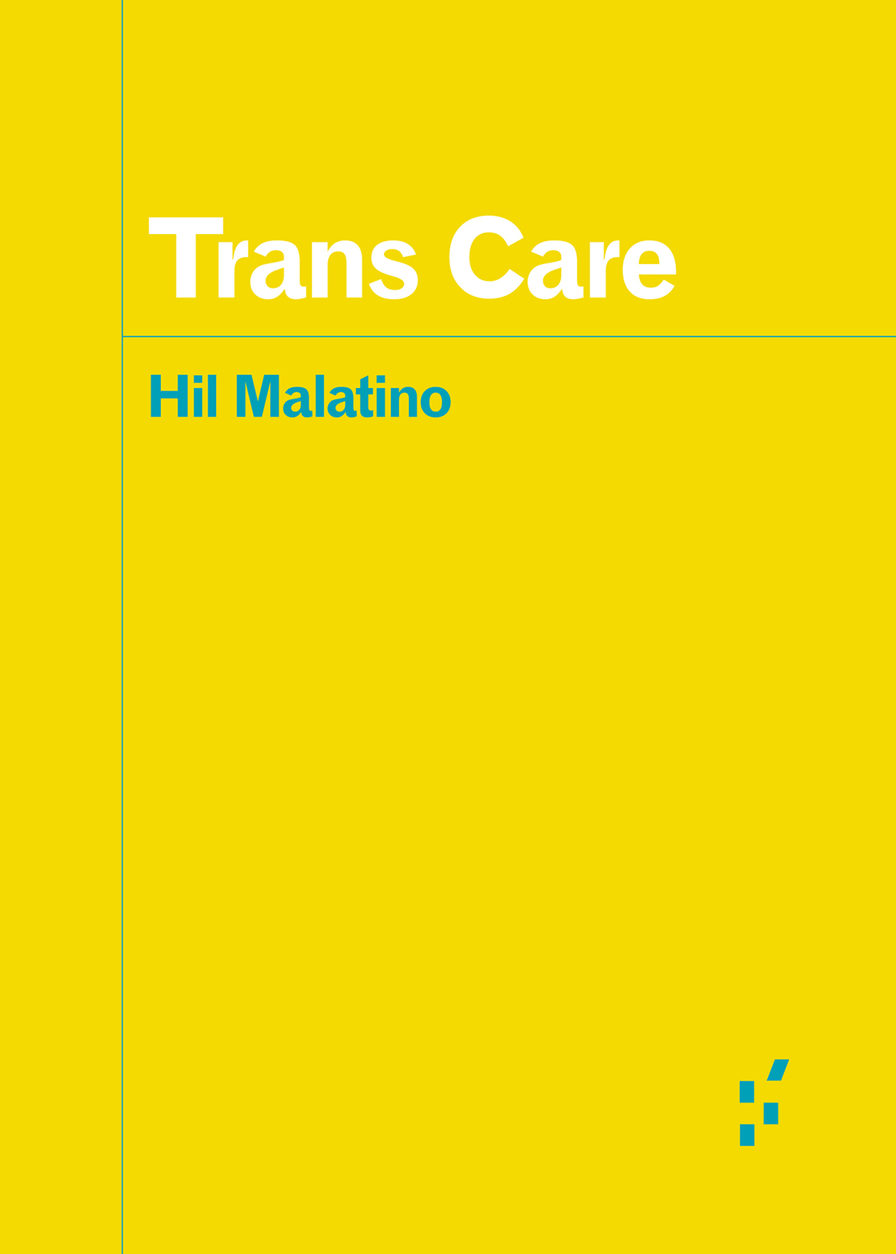 Typogrpahic cover with blue type on yellow background