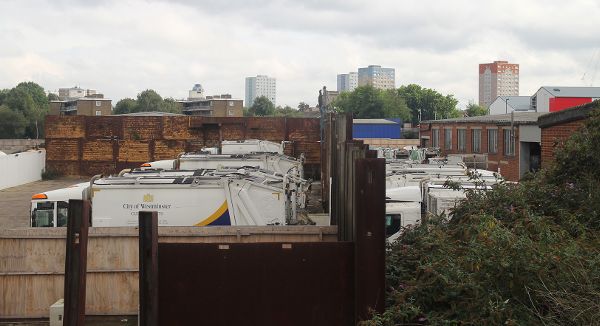 Westminster garbage trucks used for transporting rubbish from West London to Southeast London to be incinerated at SELCHP.