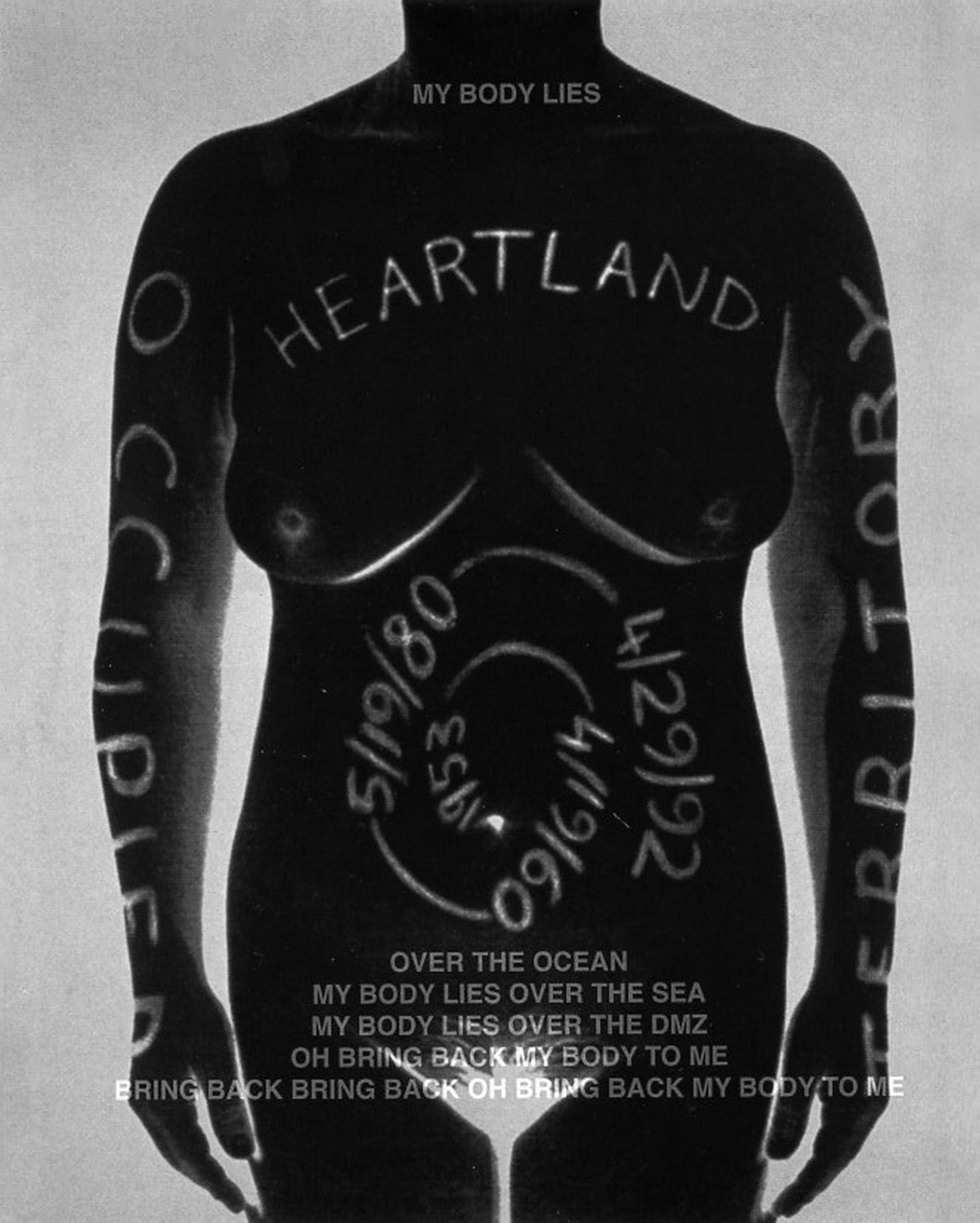 Poster showing a heavily shadowed, naked female body against a light backdrop.