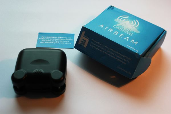 Airbeam air-quality monitor for sensing particulate matter 2.5.