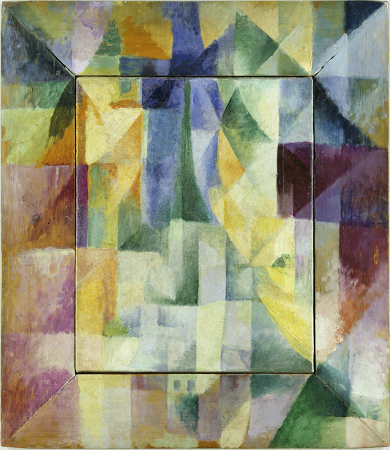 The exhibit highlights Robert Delaunay’s “Simultaneous Windows” from 1912, a vibrant depiction of a window exploring light, color, and rhythmic forms.