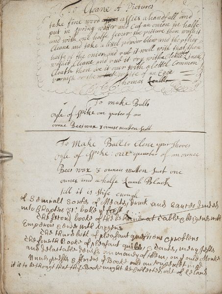 A page of text in various hands, some set off with rules or bubbles.