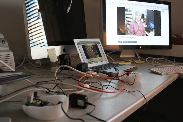 Watching an Air Quality Egg tutorial to learn how to upgrade the device middleware.