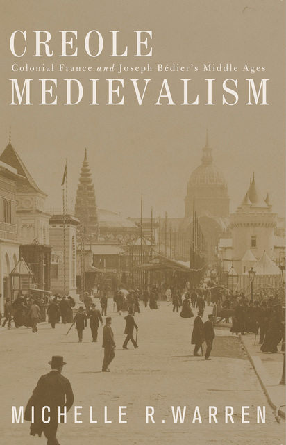 Sepia toned image showing a cobblestone street populated by pedestrians in nineteenth-century garb. An ornate, domed building presides in the background before other similar structures.