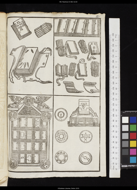 Photograph of facsimile illustrations made by John Bagford